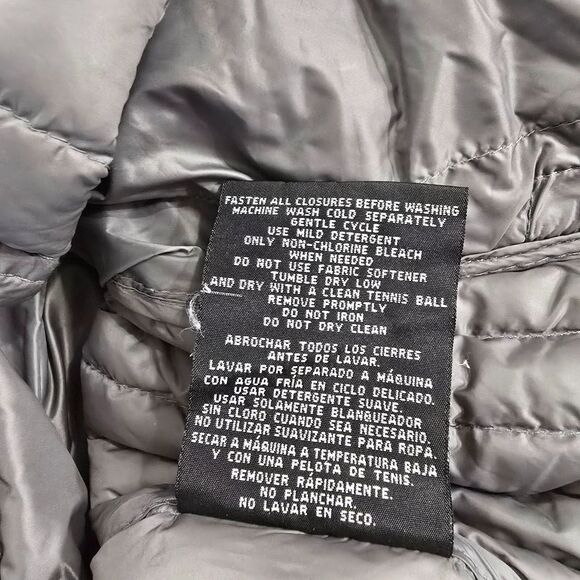 32 Degrees Hooded Jacket Women Lg Down Quilted Zip Puffer Packable Gray Gorpcore - Picture 11 of 11